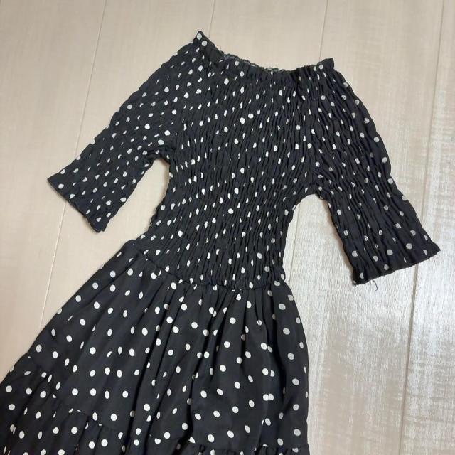 ◆GRL/グレイル◆ドットオフショルワンピース★ブラック×ドットM*秋コーデ♪美品 < ブランド  ◆GRL/グレイル◆ドットオフショルワンピース★ブラック×ドットM*秋コーデ♪美品 < ブランドの