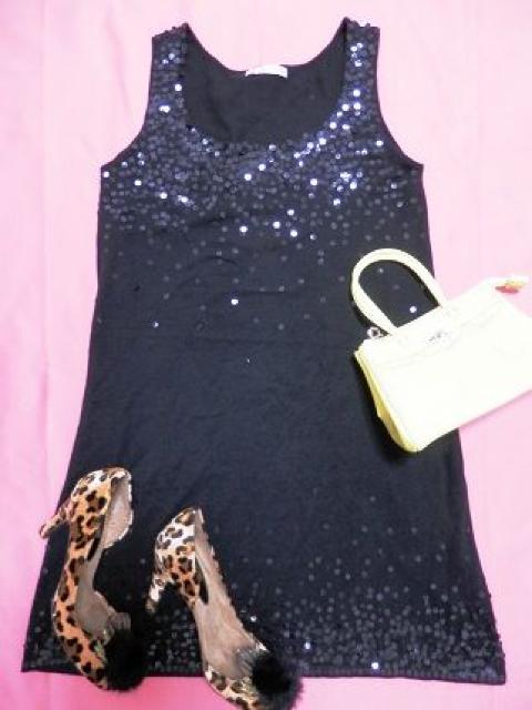 Joiasジョイアス黒ブラックスパンコールパーティーワンピース < ブランド Joiasジョイアス黒ブラックスパンコールパーティーワンピース < ブランドの