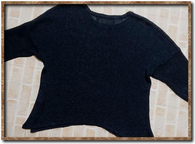 ファーファー 麻100%ニット 紺☆やや難 < ブランド ファーファー 麻100%ニット 紺☆やや難 < ブランドの