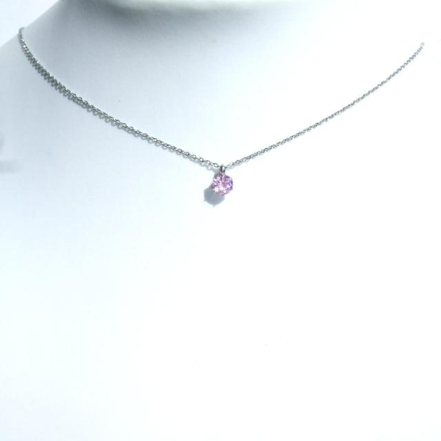 送料無料 大特価:対アレルギーサージカルステンレス一粒ピンクCZネックレス < 女性アクセサリー/時計  送料無料 大特価:対アレルギーサージカルステンレス一粒ピンクCZネックレス < 女性アクセサリー/時計の