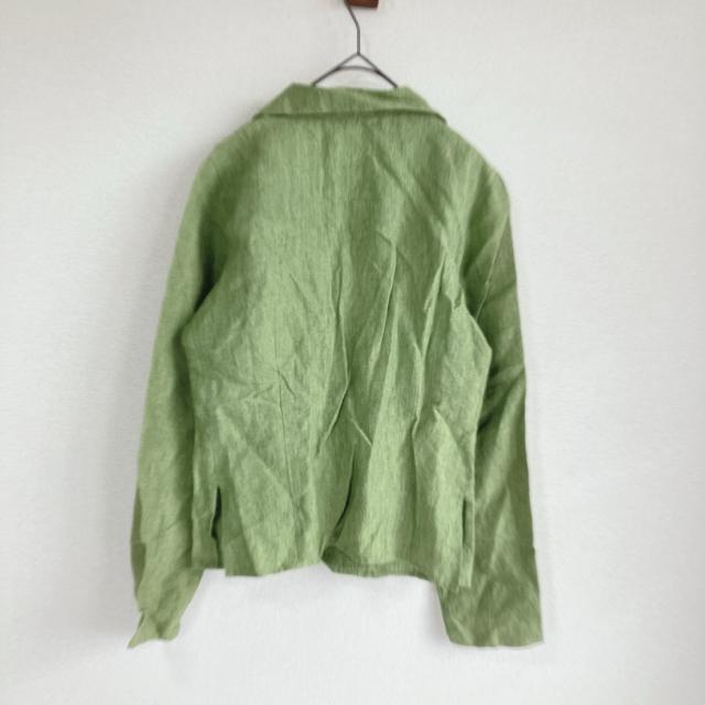 良品 agnes b 麻 リネン100% 薄手ジャケット 36 黄緑 フランス製 < 女性ファッション 良品 agnes b 麻 リネン100% 薄手ジャケット 36 黄緑 フランス製 < 女性ファッションの