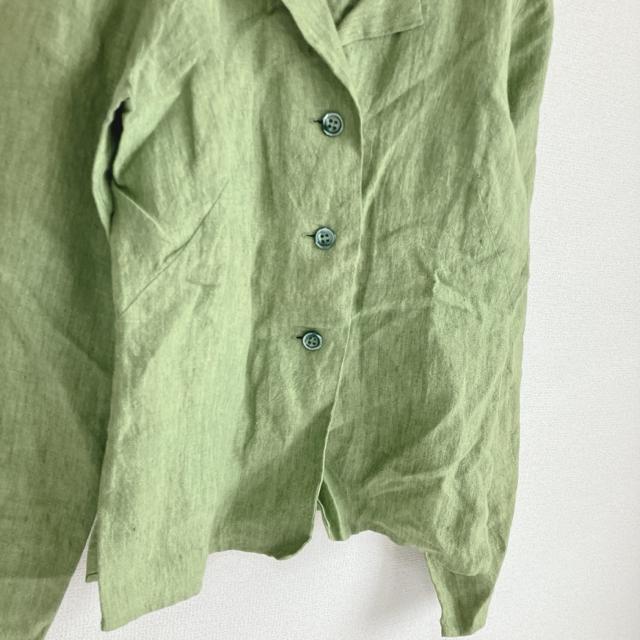 良品 agnes b 麻 リネン100% 薄手ジャケット 36 黄緑 フランス製 < 女性ファッション 良品 agnes b 麻 リネン100% 薄手ジャケット 36 黄緑 フランス製 < 女性ファッションの