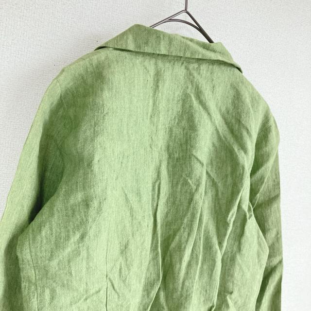 良品 agnes b 麻 リネン100% 薄手ジャケット 36 黄緑 フランス製 < 女性ファッション 良品 agnes b 麻 リネン100% 薄手ジャケット 36 黄緑 フランス製 < 女性ファッションの