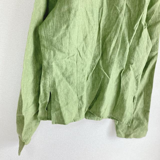 良品 agnes b 麻 リネン100% 薄手ジャケット 36 黄緑 フランス製 < 女性ファッション 良品 agnes b 麻 リネン100% 薄手ジャケット 36 黄緑 フランス製 < 女性ファッションの