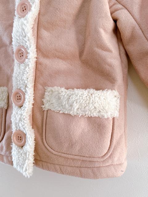 【cleamy chick】フェイクムートンコート 90cm ベビーアウター ピンク < キッズ/ベビー 【cleamy chick】フェイクムートンコート 90cm ベビーアウター ピンク < キッズ/ベビーの