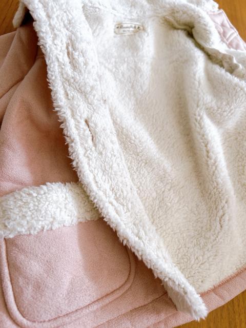 【cleamy chick】フェイクムートンコート 90cm ベビーアウター ピンク < キッズ/ベビー 【cleamy chick】フェイクムートンコート 90cm ベビーアウター ピンク < キッズ/ベビーの