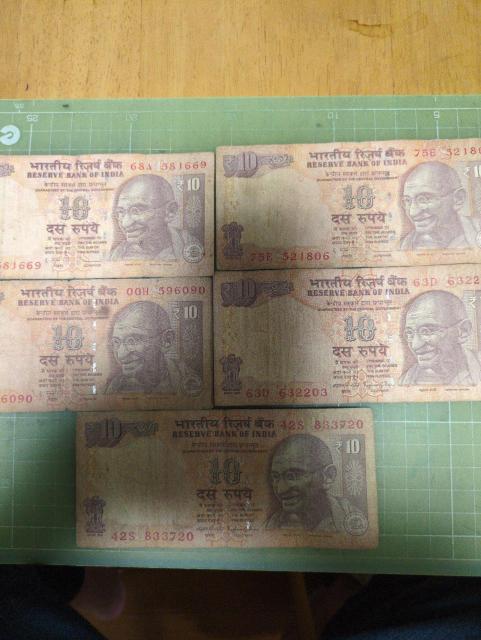 インド旧10ルピー紙幣×5枚(2011〜2014.2016) < ホビー インド旧10ルピー紙幣×5枚(2011〜2014.2016) < ホビーの