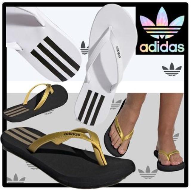 adidasアディダス【新品未使用】ロゴ入りスポーツサンダル●ビーチサンダル サンダル●ゴールド×黒ブラック●23.5cm < ブランド  adidasアディダス【新品未使用】ロゴ入りスポーツサンダル●ビーチサンダル サンダル●ゴールド×黒ブラック●23.5cm  < ブランドの