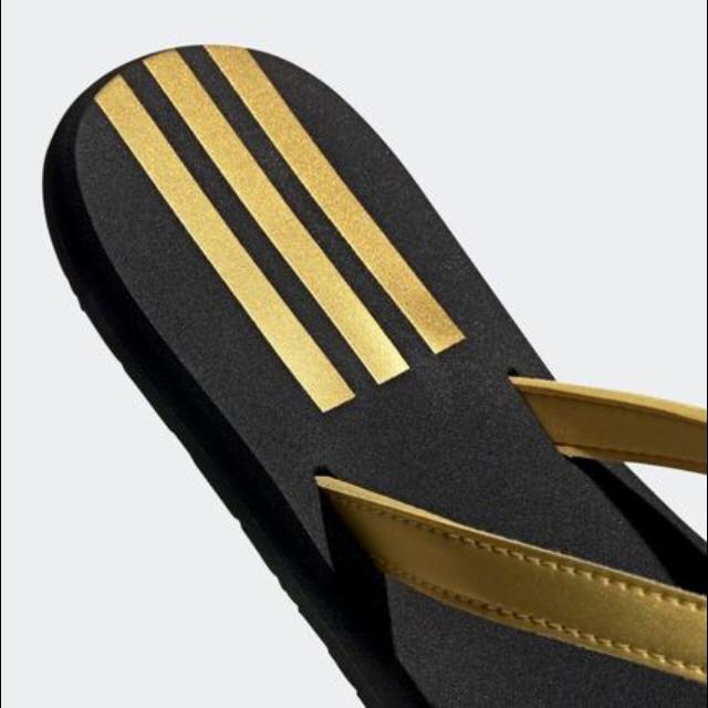 adidasアディダス【新品未使用】ロゴ入りスポーツサンダル●ビーチサンダル サンダル●ゴールド×黒ブラック●23.5cm < ブランド  adidasアディダス【新品未使用】ロゴ入りスポーツサンダル●ビーチサンダル サンダル●ゴールド×黒ブラック●23.5cm < ブランドの