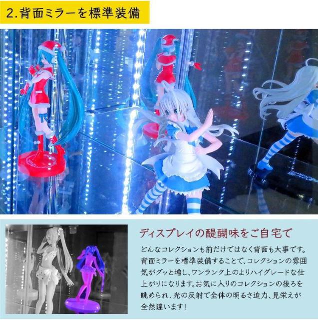 �R���N�V�����P�[�X  ��40cm  �w�ʃ~���[   LED�Z�b�g ���t �� �C���e���A/���C�t�� 