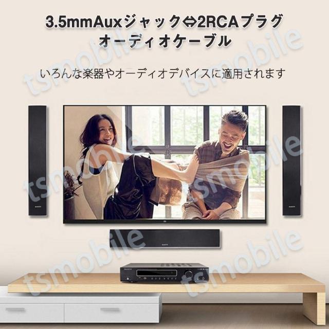 3.5mmメス RCAオス変換アダプタ RCAデュアルプラグ⇔3.5mmAUXジャック 変換ケーブル 40cm AV 2Pin < PC本体/周辺機器  3.5mmメス RCAオス変換アダプタ RCAデュアルプラグ⇔3.5mmAUXジャック 変換ケーブル 40cm AV 2Pin < PC本体/周辺機器の