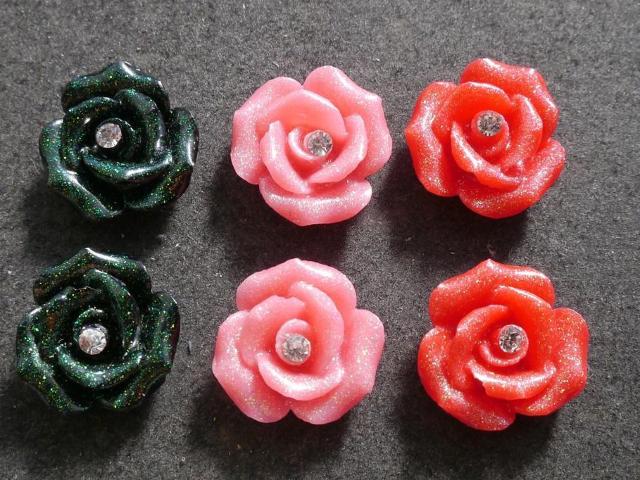 プラパーツ 手芸・アクセサリーパーツ  ストーン付き薔薇 パーツ 6個セット デコパーツ < 香水/コスメ/ネイル  プラパーツ 手芸・アクセサリーパーツ  ストーン付き薔薇 パーツ 6個セット デコパーツ  < 香水/コスメ/ネイルの