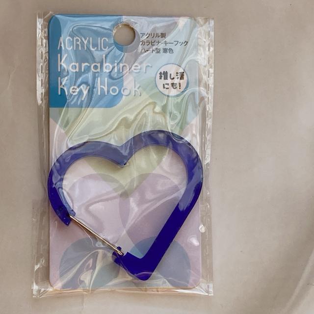 アクリル製 ハート型 カラビナ キーフック 青 ブルー 推し活 ハンドメイド N2m < 女性ファッション  アクリル製 ハート型 カラビナ キーフック 青 ブルー 推し活 ハンドメイド N2m  < 女性ファッションの