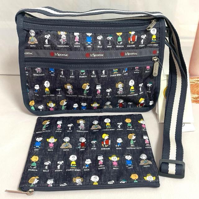 ★新品未使用★LeSportsac レスポートサック スヌーピ グレイ ショルダーバッグ ポーチ 7507 S セット 送料無料 < 女性ファッション  ★新品未使用★LeSportsac レスポートサック スヌーピ グレイ ショルダーバッグ ポーチ 7507 S セット 送料無料 < 女性ファッションの