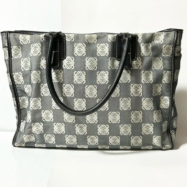 LOEWE ���G�x �A�i�O���� �W���K�[�h ���U�[ �g�[�g �o�b�O �O���[ �z���C�g A4�T�C�Y���[ �� �u�����h�� 