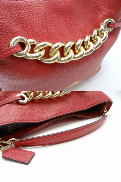 COACH コーチ CE555 アンディ クロスボディ レザー 2WAYショルダーバッグ レッド<USED> < ブランド COACH コーチ CE555 アンディ クロスボディ レザー 2WAYショルダーバッグ レッド<USED> < ブランドの