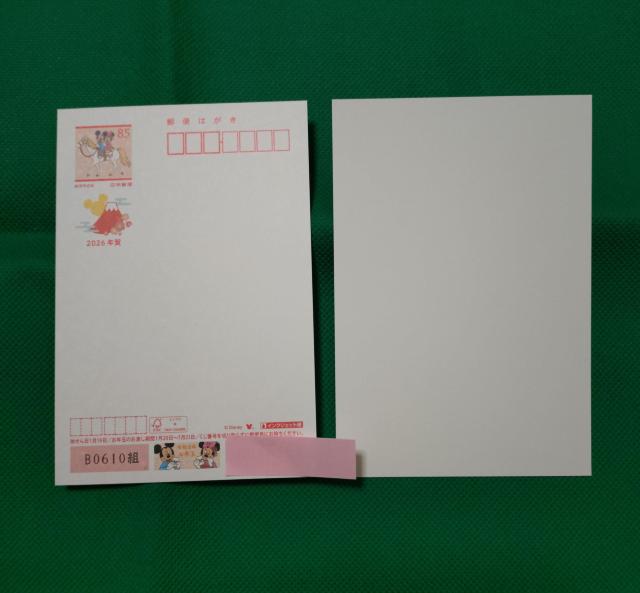 【送料無料】令和8年(2026年)用 年賀はがき ディズニーインク 85円×11枚 額面935円 < ホビー 【送料無料】令和8年(2026年)用 年賀はがき ディズニーインク 85円×11枚 額面935円 < ホビーの