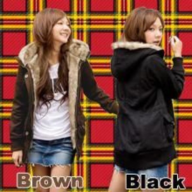 《New》大人気★ムートンファーフード付*モッズコート<ブラウン> < 女性ファッション 《New》大人気★ムートンファーフード付*モッズコート<ブラウン> < 女性ファッションの