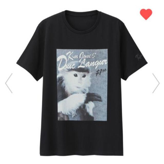 GU×キムジョーンズ・ロゴ&モンキープリントTシャツ。XL < ブランド GU×キムジョーンズ・ロゴ&モンキープリントTシャツ。XL < ブランドの