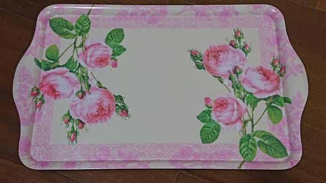 【新品未使用!!】花柄トレイ(大) < インテリア/ライフ  【新品未使用!!】花柄トレイ(大)  < インテリア/ライフの