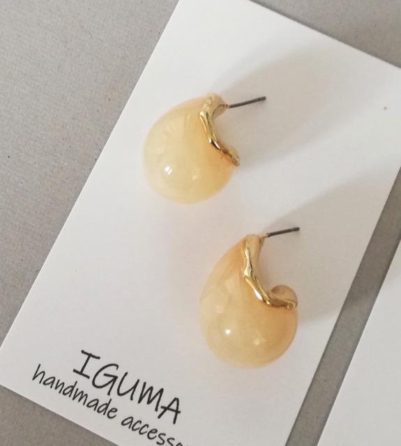 ハンドメイドピアス ぷっくりしずく < 女性ファッション  ハンドメイドピアス ぷっくりしずく  < 女性ファッションの