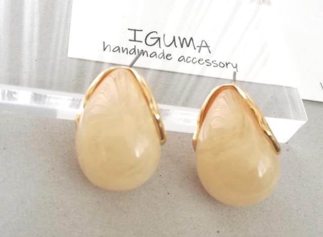 ハンドメイドピアス ぷっくりしずく < 女性ファッション  ハンドメイドピアス ぷっくりしずく < 女性ファッションの