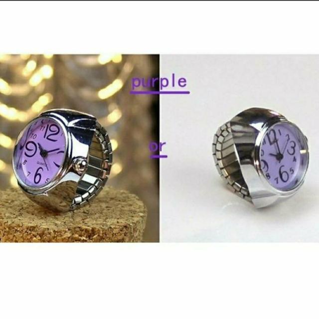 新品 未使用 指輪 時計 シンプル 白 文字盤 レインボー  < 女性アクセサリー/時計  新品 未使用 指輪 時計 シンプル 白 文字盤 レインボー  < 女性アクセサリー/時計の