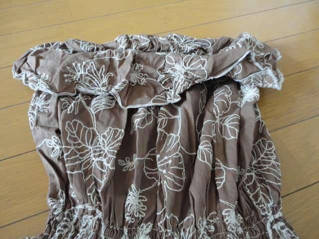 【お嬢様系】 刺繍デザイン膝丈フレアワンピ < 女性ファッション  【お嬢様系】 刺繍デザイン膝丈フレアワンピ < 女性ファッションの
