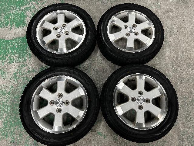 0110104)国産中古スタッドレスタイヤヨコハマアイスガード4本マツダ純正アルミホイールセット155/65R14送料無料 < 自動車/バイク 0110104)国産中古スタッドレスタイヤヨコハマアイスガード4本マツダ純正アルミホイールセット155/65R14送料無料 < 自動車/バイク