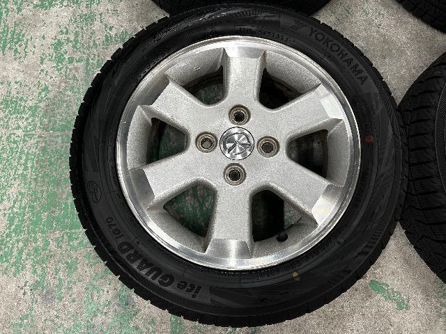 0110104)国産中古スタッドレスタイヤヨコハマアイスガード4本マツダ純正アルミホイールセット155/65R14送料無料 < 自動車/バイク 0110104)国産中古スタッドレスタイヤヨコハマアイスガード4本マツダ純正アルミホイールセット155/65R14送料無料 < 自動車/バイク