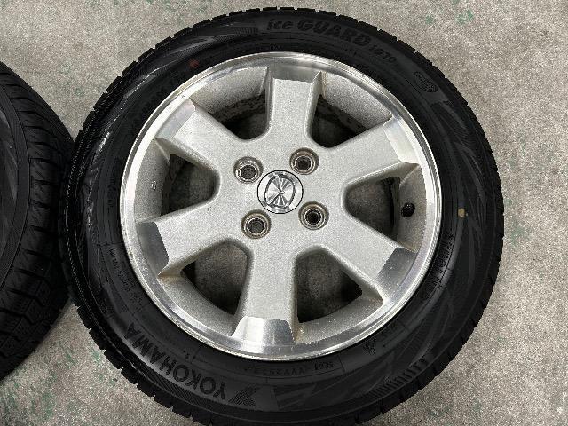 0110104)国産中古スタッドレスタイヤヨコハマアイスガード4本マツダ純正アルミホイールセット155/65R14送料無料 < 自動車/バイク 0110104)国産中古スタッドレスタイヤヨコハマアイスガード4本マツダ純正アルミホイールセット155/65R14送料無料 < 自動車/バイク