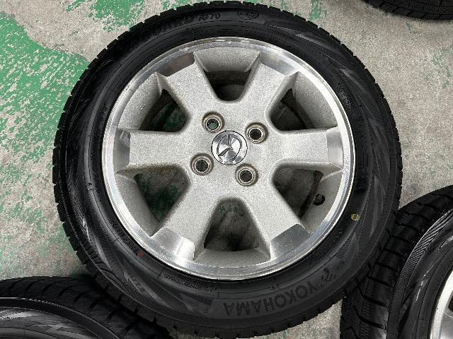 0110104)国産中古スタッドレスタイヤヨコハマアイスガード4本マツダ純正アルミホイールセット155/65R14送料無料 < 自動車/バイク 0110104)国産中古スタッドレスタイヤヨコハマアイスガード4本マツダ純正アルミホイールセット155/65R14送料無料 < 自動車/バイク