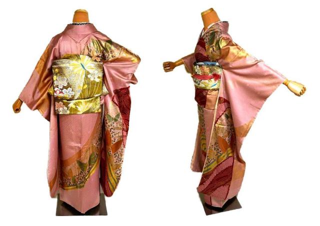 【最高峰】新品同様 金彩 絞り 金駒シシュウ シシュウ 本金箔 蝶 振袖 身丈164cm 裄丈67cm T3539 < 女性ファッション  【最高峰】新品同様 金彩 絞り 金駒シシュウ シシュウ 本金箔 蝶 振袖 身丈164cm 裄丈67cm T3539 < 女性ファッションの