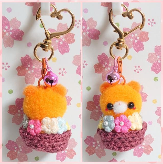 ハンドメイド♪ポンポンマスコット『花カゴinアニマル』ハムスター < ペット/手芸/園芸 ハンドメイド♪ポンポンマスコット『花カゴinアニマル』ハムスター < ペット/手芸/園芸の