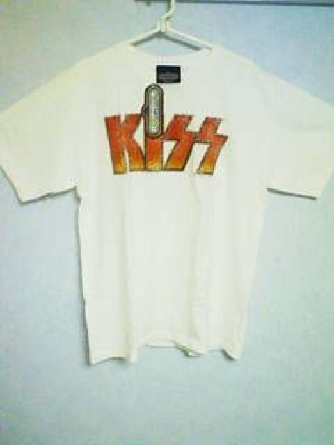 Aー90★新品★半袖KISSプリントTシャツ ホワイト M < 男性ファッション  Aー90★新品★半袖KISSプリントTシャツ ホワイト M  < 男性ファッションの