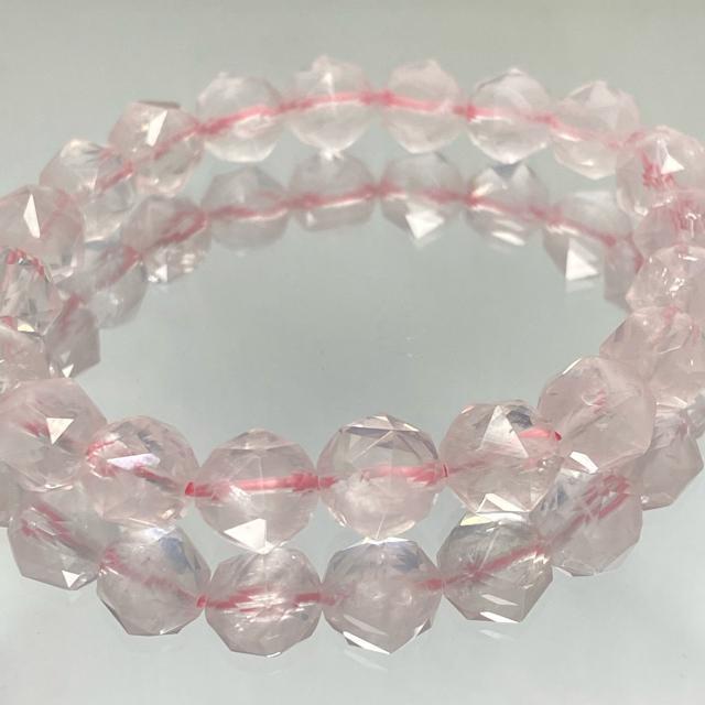《No.460》マダガスカル産 天然石ローズクォーツ スターカット < 女性アクセサリー/時計  《No.460》マダガスカル産 天然石ローズクォーツ スターカット < 女性アクセサリー/時計の