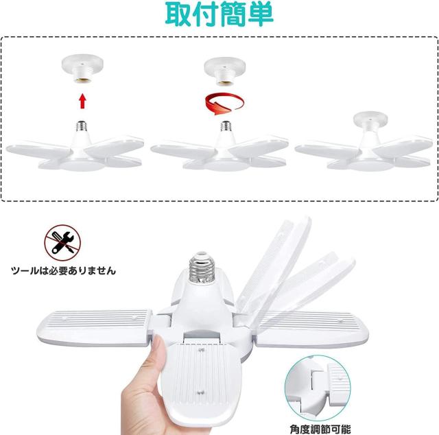 y_gCg K[W LED  80W 6000lm LEDd 6500K VƖ tȒP Hsv px߉\  Ɠd/AV 