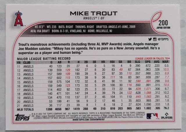 topps 2022JAPAN@EDITION@MLBJ[hw}CNgEgx  W[/X|[c 