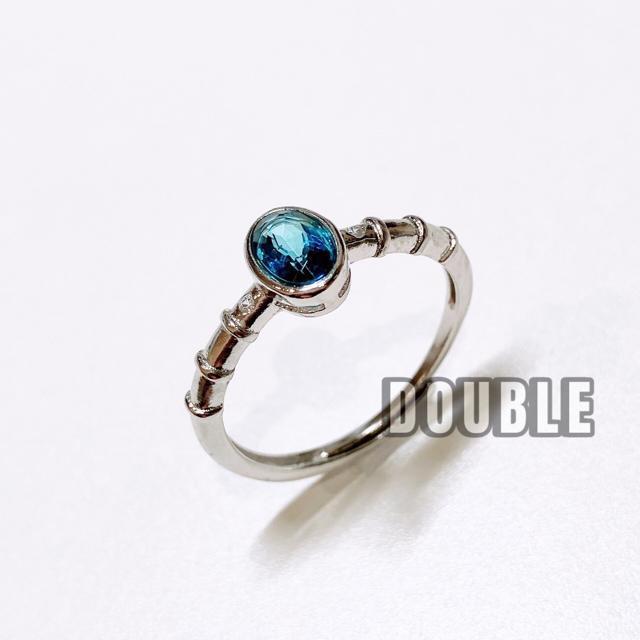 高品質 0.4ct ロンドンブルートパーズ リング < 女性アクセサリー/時計  高品質 0.4ct ロンドンブルートパーズ リング  < 女性アクセサリー/時計の