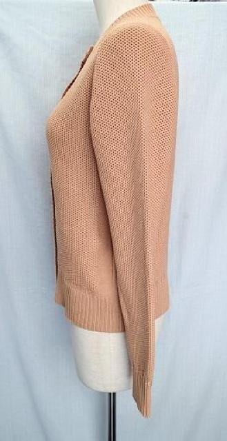 ☆LA JOCONDE ラ ジョコンダ  ラピーヌ/ワッフル編み? 丸首 ニットカーディガン/ブラウン/サイズ38 < 女性ファッション  ☆LA JOCONDE ラ ジョコンダ  ラピーヌ/ワッフル編み? 丸首 ニットカーディガン/ブラウン/サイズ38 < 女性ファッションの