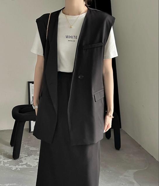 新品☆emi+(エミプラス)ノーカラーロングベスト+ロングスカートセットアップS☆ < 女性ファッション 新品☆emi+(エミプラス)ノーカラーロングベスト+ロングスカートセットアップS☆ < 女性ファッションの