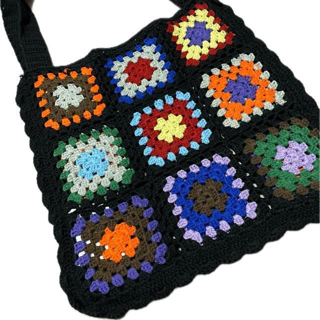 X-girl かぎ編み パッチワーク トートバッグ < 女性ファッション X-girl かぎ編み パッチワーク トートバッグ < 女性ファッションの