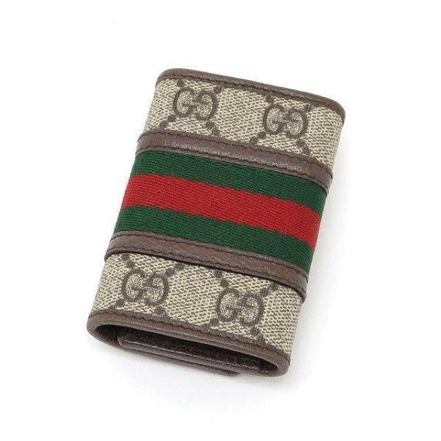 ◆ 本物 美品 ◆ GUCCI グッチ オフィディア 6連キーケース GGスプリーム レザー シェリー 袋 箱 人気 735874 < ブランド  ◆ 本物 美品 ◆ GUCCI グッチ オフィディア 6連キーケース GGスプリーム レザー シェリー 袋 箱 人気 735874 < ブランドの