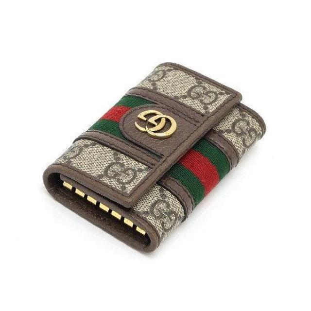 ◆ 本物 美品 ◆ GUCCI グッチ オフィディア 6連キーケース GGスプリーム レザー シェリー 袋 箱 人気 735874 < ブランド  ◆ 本物 美品 ◆ GUCCI グッチ オフィディア 6連キーケース GGスプリーム レザー シェリー 袋 箱 人気 735874 < ブランドの