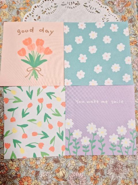 お裾分け☆花柄デザインペーパー4枚☆ < インテリア/ライフ お裾分け☆花柄デザインペーパー4枚☆ < インテリア/ライフの