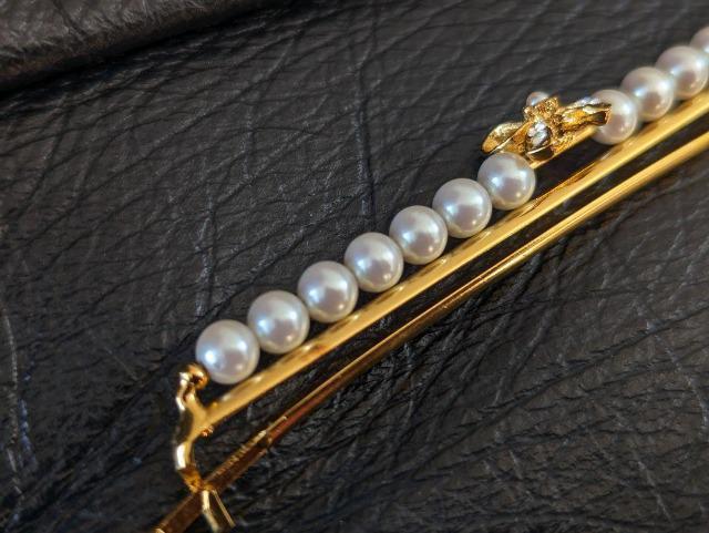 カネコイサオ■金子功■PINK HOUSE■PINKHOUSE■ピンクハウス■パール&リボンモチーフゴールド使いヘアピン < ブランド カネコイサオ■金子功■PINK HOUSE■PINKHOUSE■ピンクハウス■パール&リボンモチーフゴールド使いヘアピン < ブランドの