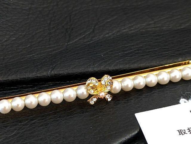 カネコイサオ■金子功■PINK HOUSE■PINKHOUSE■ピンクハウス■パール&リボンモチーフゴールド使いヘアピン < ブランド カネコイサオ■金子功■PINK HOUSE■PINKHOUSE■ピンクハウス■パール&リボンモチーフゴールド使いヘアピン < ブランドの