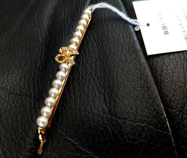 カネコイサオ■金子功■PINK HOUSE■PINKHOUSE■ピンクハウス■パール&リボンモチーフゴールド使いヘアピン < ブランド カネコイサオ■金子功■PINK HOUSE■PINKHOUSE■ピンクハウス■パール&リボンモチーフゴールド使いヘアピン < ブランドの