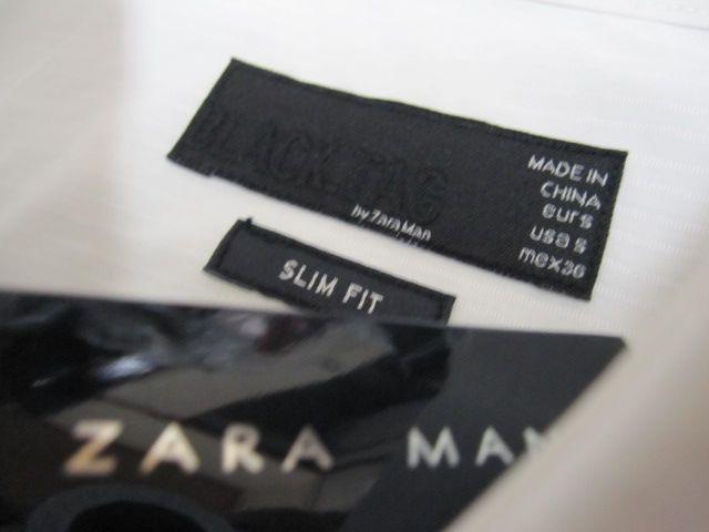 □ZARA/ザラ ドレスシャツ/ビジネスシャツ/スリムフィット・メンズS/ホワイト☆新品 < ブランド  □ZARA/ザラ ドレスシャツ/ビジネスシャツ/スリムフィット・メンズS/ホワイト☆新品 < ブランドの