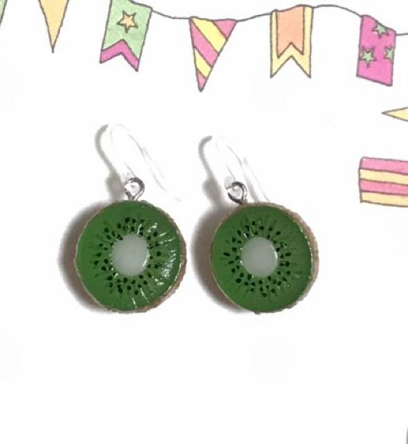 hハンドメイド粘土〓半分キウイピアス < 女性ファッション hハンドメイド粘土〓半分キウイピアス < 女性ファッションの